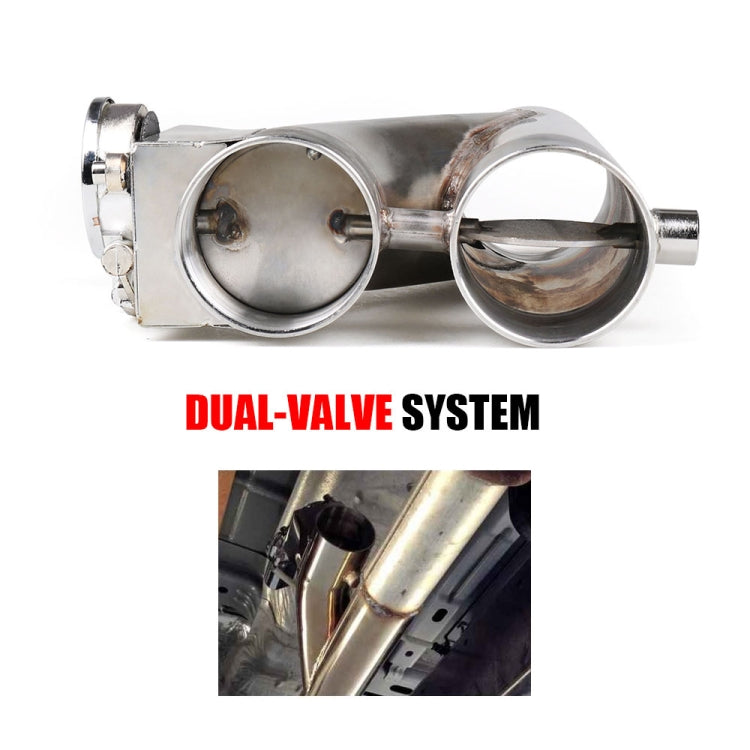 CNSPEED Y Shape 2 In 1 Car Remote Control Electric Exhaust Valve Pipe, Size: 2.25 inch, Size: 2.25 inch CNSPEED Y Shape 2 In 1 Car Remote Control Electric Exhaust Valve Pipe, Size: 2.25 inch, Size: 2.25 inch